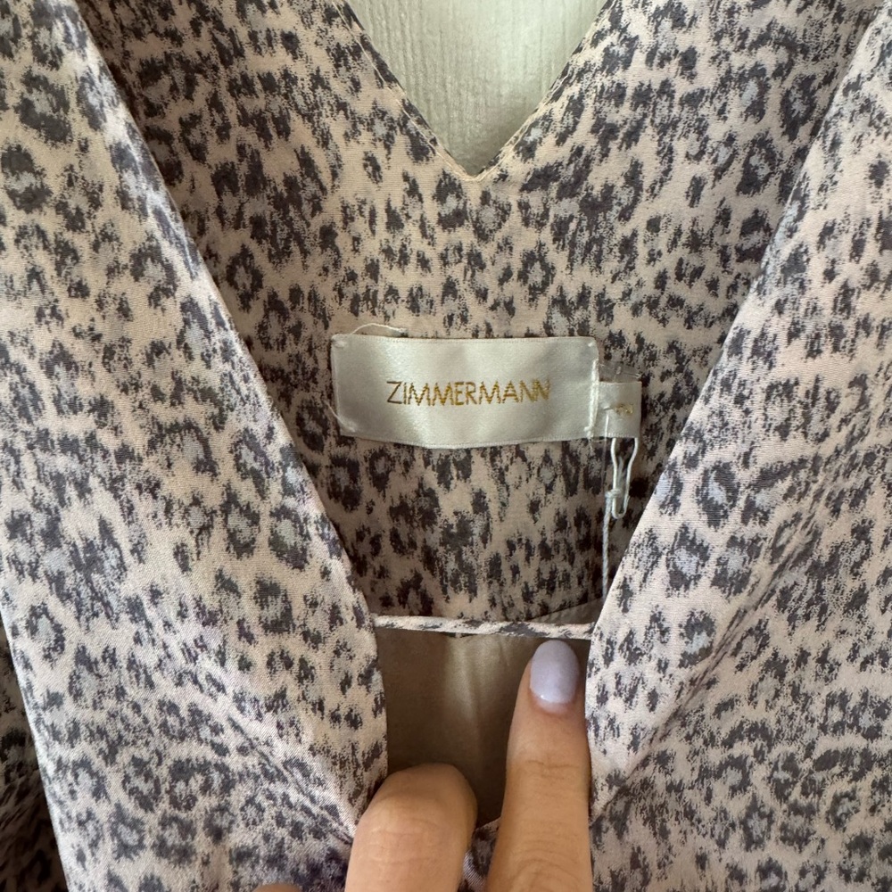 Zimmermann Size 2, New with Tags Leopard Print Sleeveless Dress, Neiman Marcus - Picture 3 of 4
